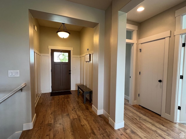 12137 N Montrose Dr, Highland, UT 84003 - foyer entrance with wood finished floors
