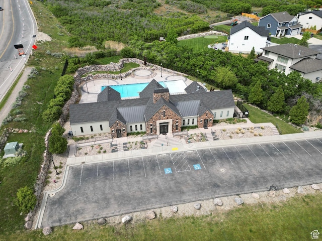 12137 N Montrose Dr, Highland, UT 84003 - drone / aerial view of a pool area