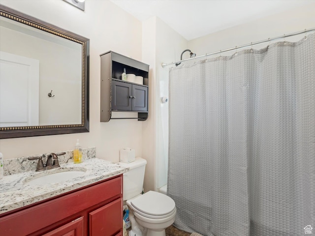 6692 S 3200 W, Benjamin, UT 84660 - bathroom featuring vanity, toilet, and shower / bath combo with shower curtain