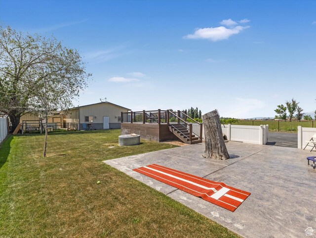 6692 S 3200 W, Benjamin, UT 84660 - view of yard with a patio area and stairway