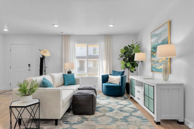 122 N Seaside St Unit 2319, Saratoga Springs, UT 84045 - living area featuring light wood-style flooring, recessed lighting, and baseboards