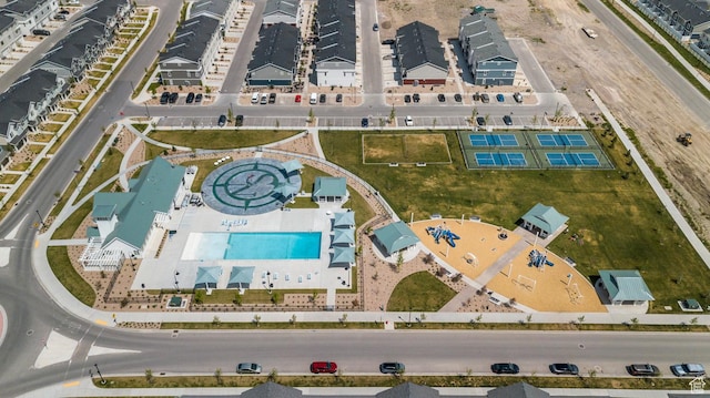 122 N Seaside St Unit 2319, Saratoga Springs, UT 84045 - drone / aerial view of a pool