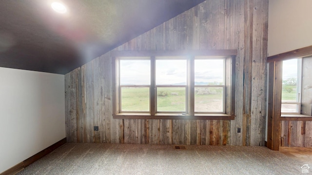 1164 S 1600 E, Preston, ID 83263 - bonus room featuring carpet flooring, lofted ceiling, and wooden walls