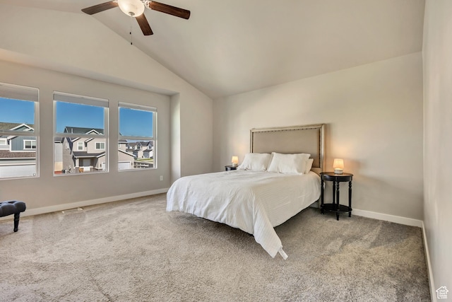 2466 S 2200 W, West Haven, UT 84401 - bedroom with lofted ceiling, carpet, baseboards, and ceiling fan