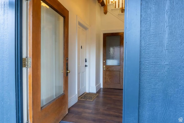 161 W 200 S, Provo, UT 84601 - hallway featuring dark wood finished floors and baseboards
