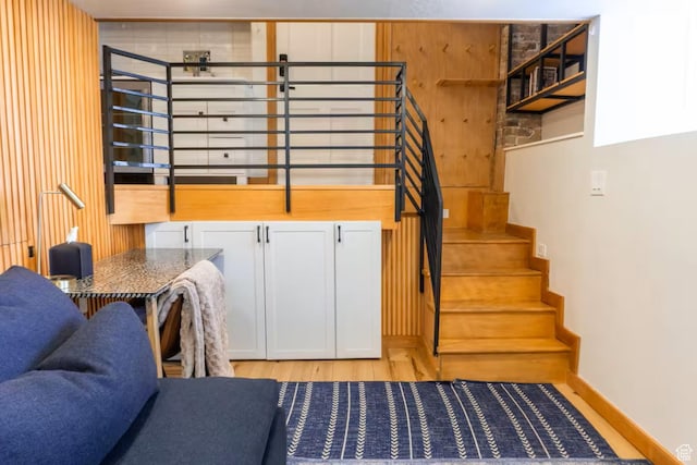 161 W 200 S, Provo, UT 84601 - staircase featuring wood finished floors and baseboards
