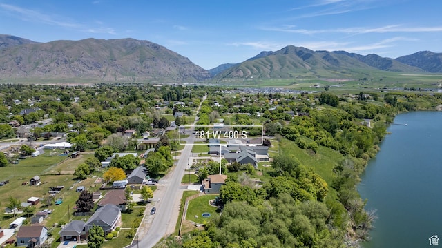 181 W 400 S, Hyrum, UT 84319 - aerial overview of property's location featuring a water and mountain view and nearby suburban area