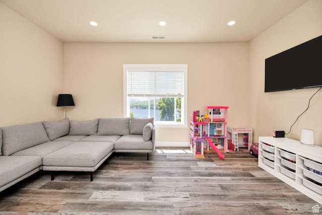 181 W 400 S, Hyrum, UT 84319 - living area with wood finished floors and recessed lighting