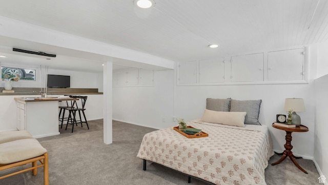 2504 S Dearborn St E, Salt Lake City, UT 84106 - bedroom featuring light colored carpet, recessed lighting, and baseboards