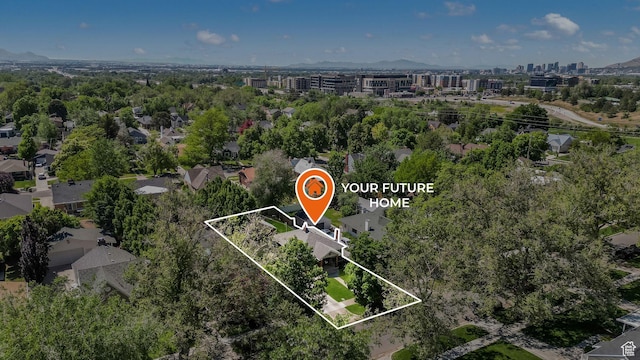 2504 S Dearborn St E, Salt Lake City, UT 84106 - aerial view of property and surrounding area with property boundaries highlighted