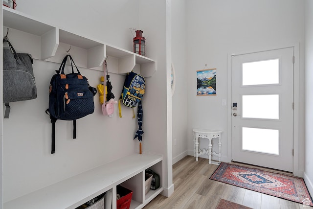 2092 N Red Yearling Dr, Saratoga Springs, UT 84045 - mudroom with light wood finished floors and baseboards