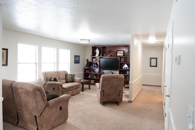 731 Pioneer Dr, Soda Springs, ID 83276 - living area with light carpet and a textured ceiling