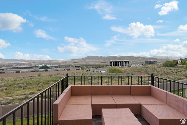 2335 W Cresthaven Ln, Lehi, UT 84043 - balcony with a mountain view and outdoor lounge area