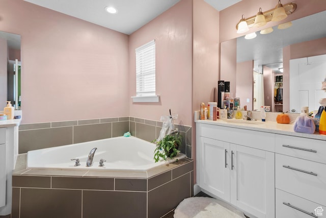 2335 W Cresthaven Ln, Lehi, UT 84043 - bathroom with vanity and a bath