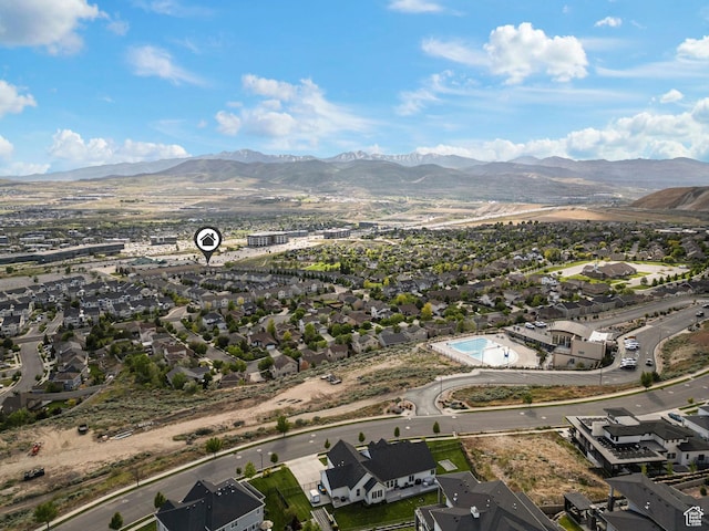 2335 W Cresthaven Ln, Lehi, UT 84043 - aerial perspective of suburban area featuring a mountain backdrop