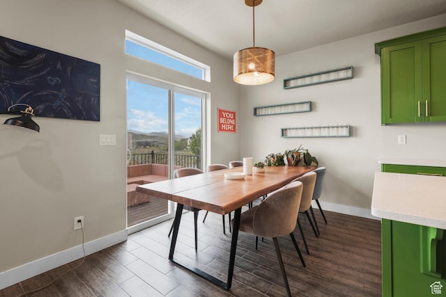 2335 W Cresthaven Ln, Lehi, UT 84043 - dining room with baseboards and dark wood-type flooring