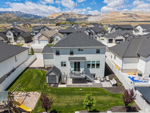13321 S Split Oak Dr, Herriman, UT 84096 - aerial perspective of suburban area with a mountainous background