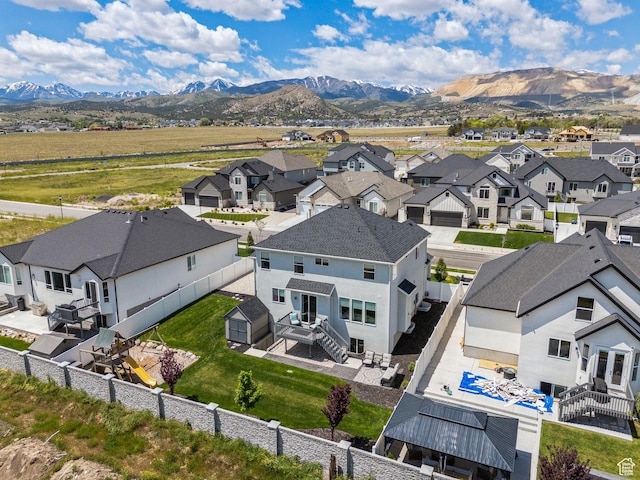 13321 S Split Oak Dr, Herriman, UT 84096 - aerial perspective of suburban area featuring a mountain backdrop