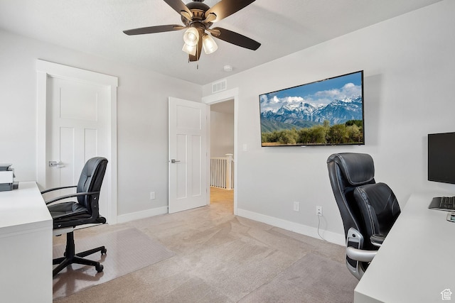 13321 S Split Oak Dr, Herriman, UT 84096 - office space with light carpet, a ceiling fan, and baseboards