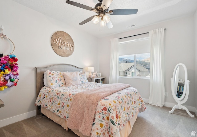 13321 S Split Oak Dr, Herriman, UT 84096 - bedroom with carpet, baseboards, and ceiling fan