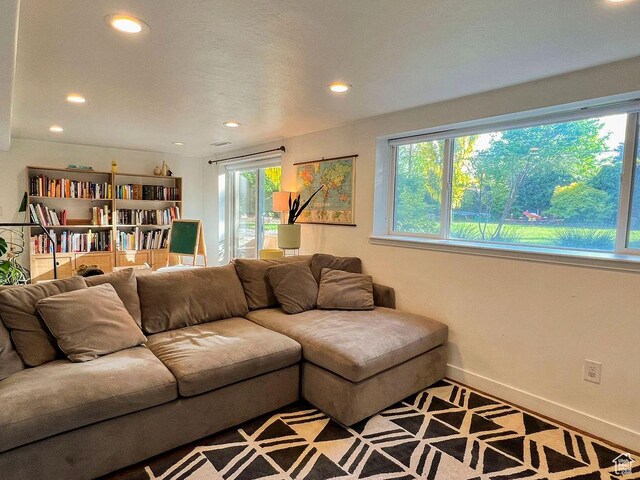 5466 S Woodcrest Dr, Holladay, UT 84117 - living area with recessed lighting and baseboards