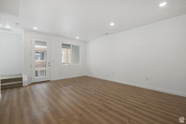 937 W Coalburn Way Unit 102, Murray, UT 84123 - spare room featuring wood finished floors, recessed lighting, and baseboards