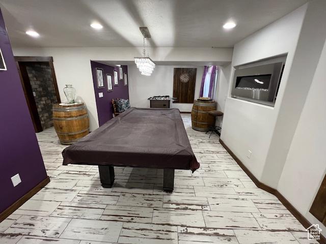 115 E 8469 S, Sandy, UT 84070 - rec room featuring pool table, recessed lighting, and baseboards