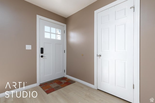1280 N Gramercy Ave, Ogden, UT 84404 - entrance foyer with baseboards and light wood-style flooring