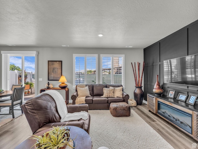 1136 W 1810 S, Orem, UT 84058 - living area featuring light wood-type flooring, a textured ceiling, and recessed lighting