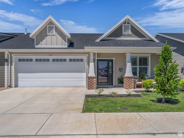 1136 W 1810 S, Orem, UT 84058 - craftsman inspired home with board and batten siding, an attached garage, concrete driveway, and roof with shingles