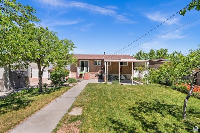 3279 W Crestfield, West Valley City, UT 84119 - rear view of house with brick siding and a gate