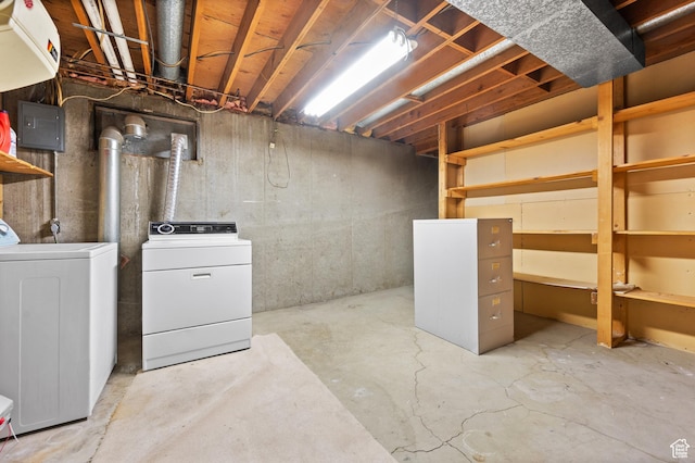 3279 W Crestfield, West Valley City, UT 84119 - unfinished below grade area with independent washer and dryer and electric panel