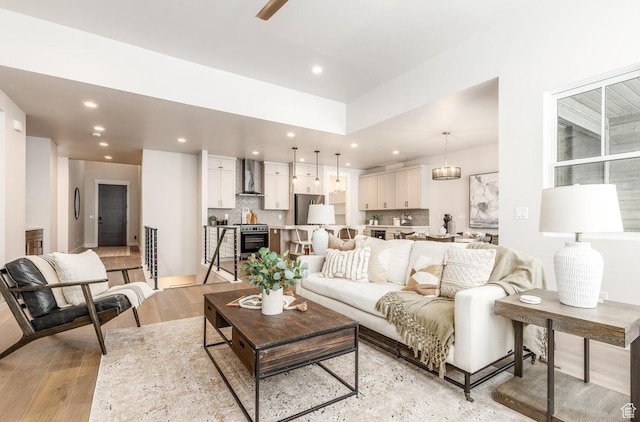 11661 N Shoreline Dr, Hideout, UT 84036 - living area with recessed lighting and light wood-type flooring