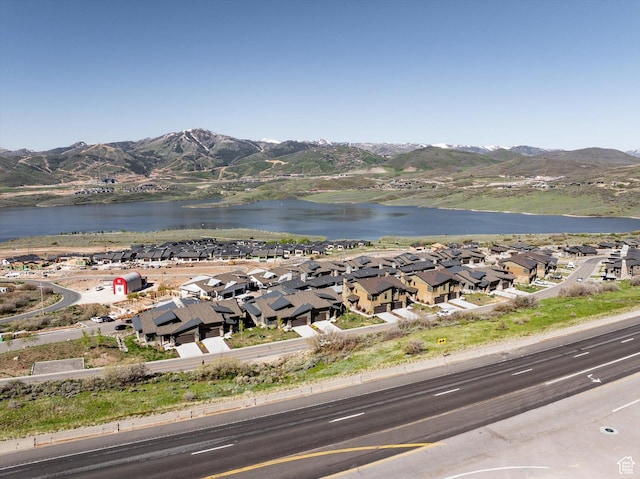 11661 N Shoreline Dr, Hideout, UT 84036 - aerial perspective of suburban area featuring a water and mountain view