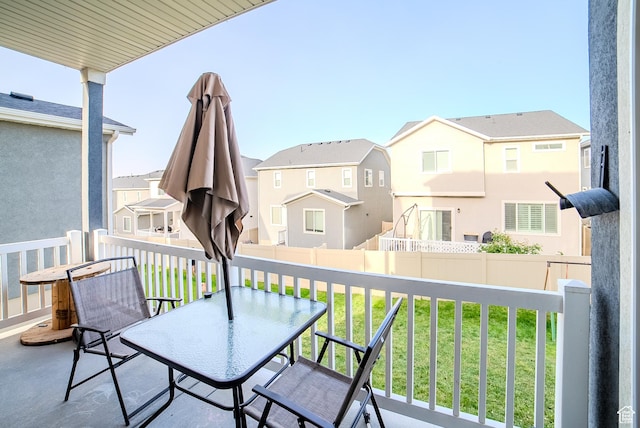 15167 S Maradona Dr, Herriman, UT 84096 - balcony with a residential view and outdoor dining area