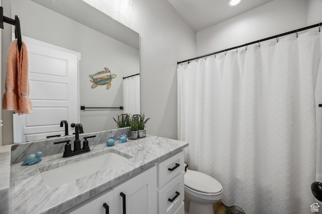 1228 N 100 E, Nephi, UT 84648 - full bathroom with vanity, toilet, and recessed lighting