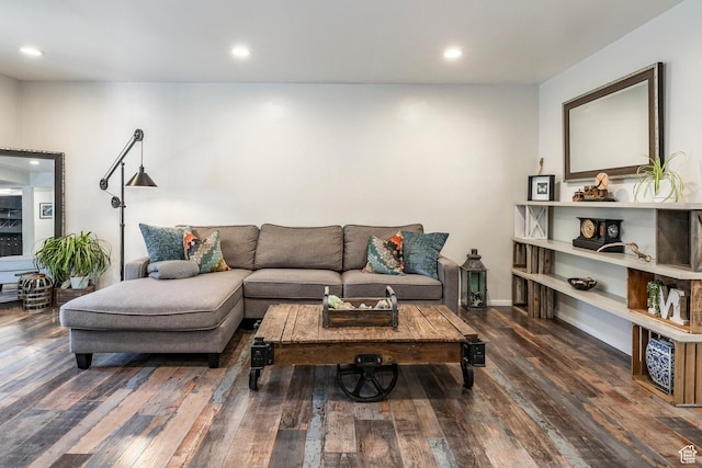 4097 S 670 E Unit C, Murray, UT 84107 - living room with hardwood / wood-style flooring and recessed lighting