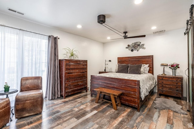 4097 S 670 E Unit C, Murray, UT 84107 - bedroom with wood finished floors, recessed lighting, and ceiling fan