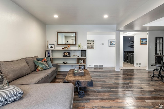 4097 S 670 E Unit C, Murray, UT 84107 - living area featuring wood finished floors, recessed lighting, and baseboards