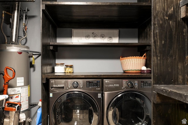 4097 S 670 E Unit C, Murray, UT 84107 - washroom featuring gas water heater and washing machine and dryer
