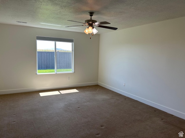 1224 S Grace Way, Layton, UT 84041 - carpeted empty room featuring baseboards, a ceiling fan, and a textured ceiling