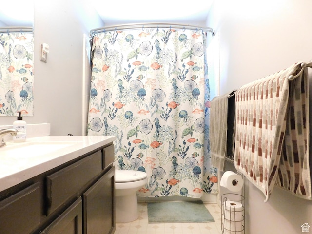 9467 S 250 E, Sandy, UT 84070 - full bathroom with vanity, toilet, and a shower with shower curtain