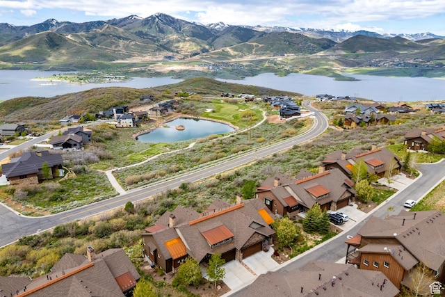 10371 N Sightline Cir, Hideout, UT 84036 - aerial view of residential area with a water and mountain view