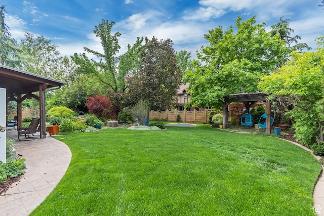 11198 S Wyngate Ln E, Sandy, UT 84092 - view of green lawn with a pergola and a patio