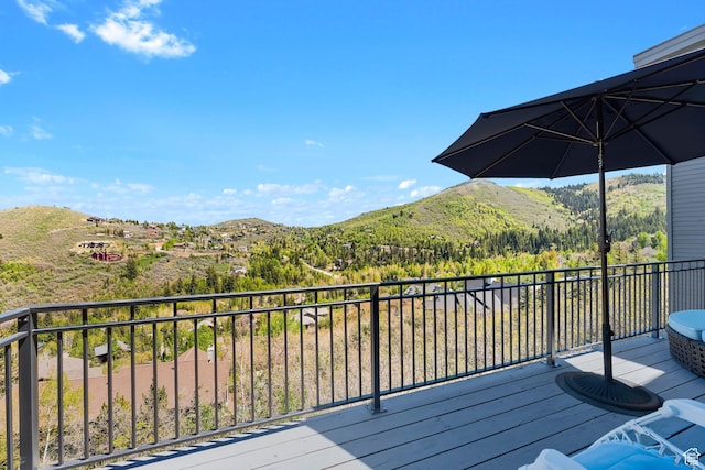 7340 Buckboard Dr N, Park City, UT 84098 - deck featuring a mountain view
