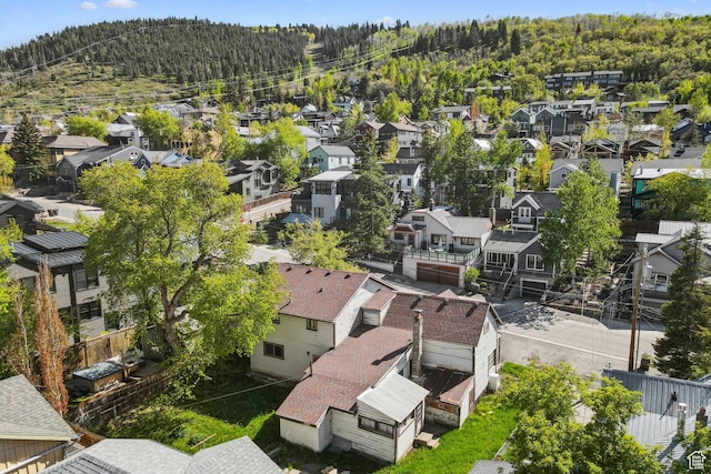 1020 Woodside Ave, Park City, UT 84060 - aerial view of residential area featuring a heavily wooded area