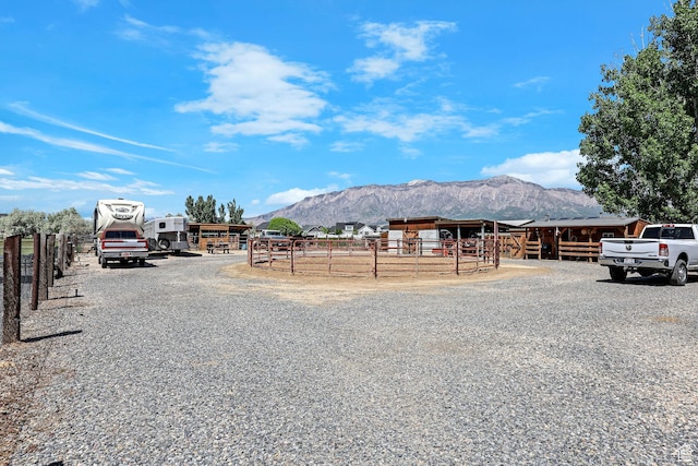 3966 W 2200 N, Plain City, UT 84404 - view of dirt / gravel road with a mountain view and an exterior structure