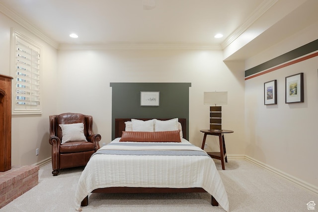 2051 E Normandywoods Ct, Holladay, UT 84117 - carpeted bedroom featuring crown molding, recessed lighting, and baseboards