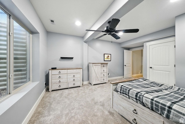 10416 S Vermillion Dr W, South Jordan, UT 84009 - bedroom featuring carpet floors, baseboards, and ceiling fan