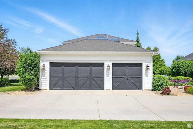 10416 S Vermillion Dr W, South Jordan, UT 84009 - detached garage with solar panels